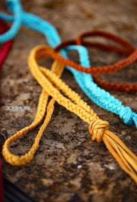 Hand Braided Leather Necklace - 26 inches