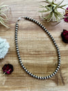 20 inch 8 mm Sterling Silver Pearls necklace