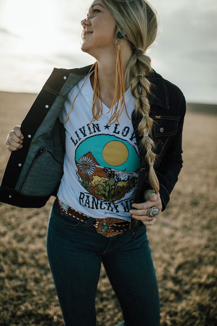 Real Turquoise Stone & Long Leather Earrings