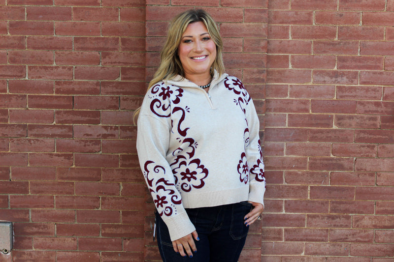 JD Cream Half Zip