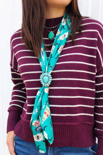 BP Burgundy Stripe Sweater