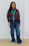 BP Burgundy Stripe Sweater
