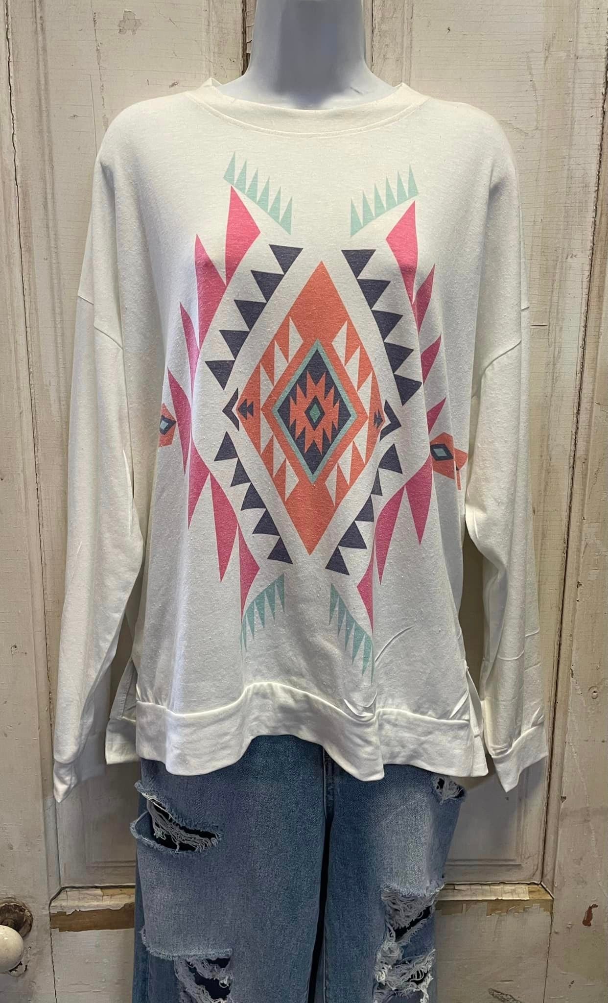 PL White Aztec LS